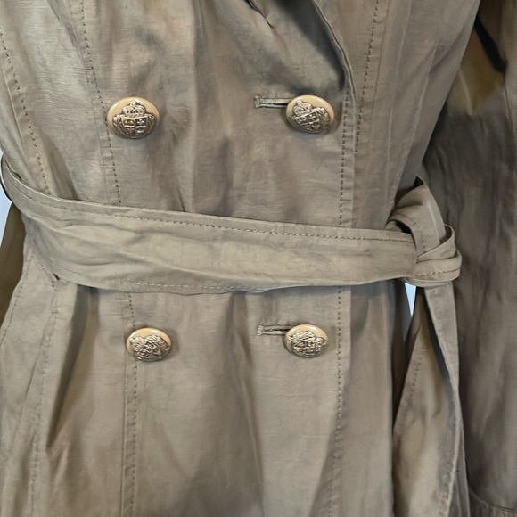 Army Green Dress Trench Express Size Medium - Picture 7 of 7
